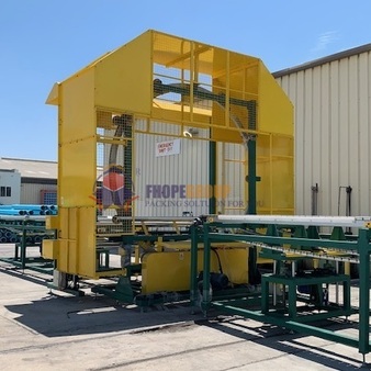 Orbital stretch wrapping machine for big HDPE Pipe bundle