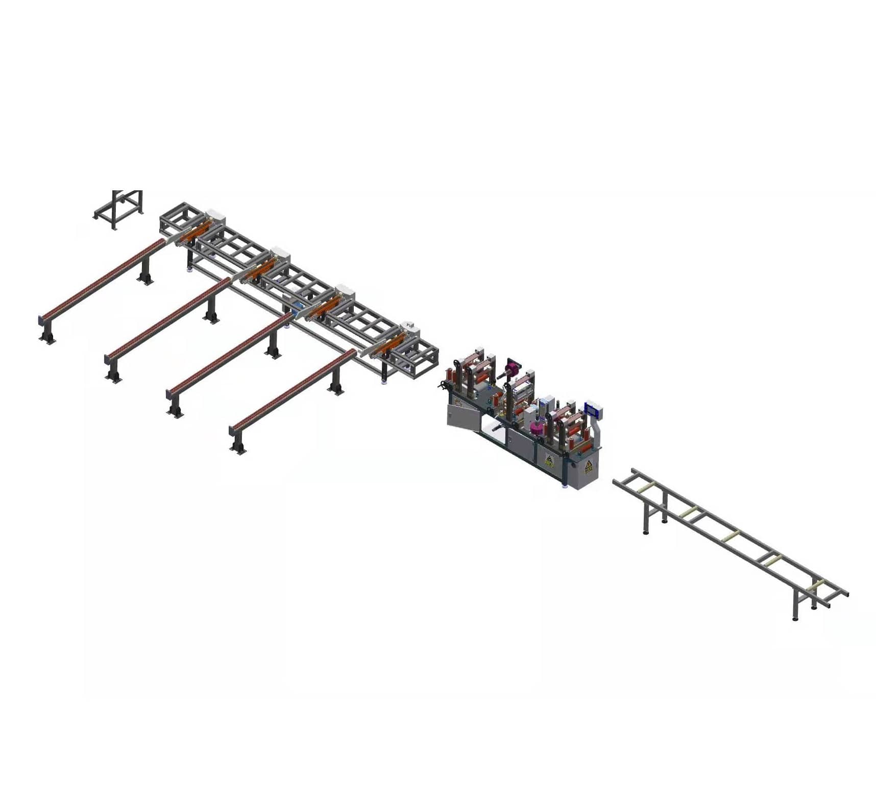 Automatic aluminum profile film applicator